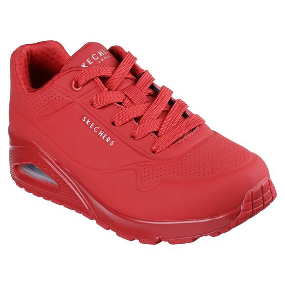 SKECHERS Uno Stand on Air Sneakers in Red, Size 11 Wide New in Box with Callout - Picture 4 of 12